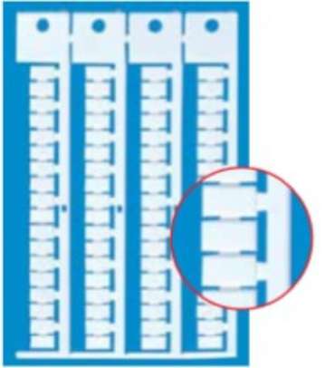 Маркировочная табличка OD10-6P-2,5мм большая, пустая (блистер 4х18=72шт, упак 720шт) крепление принтера [ст.арт.4440]                                                                                                                                          